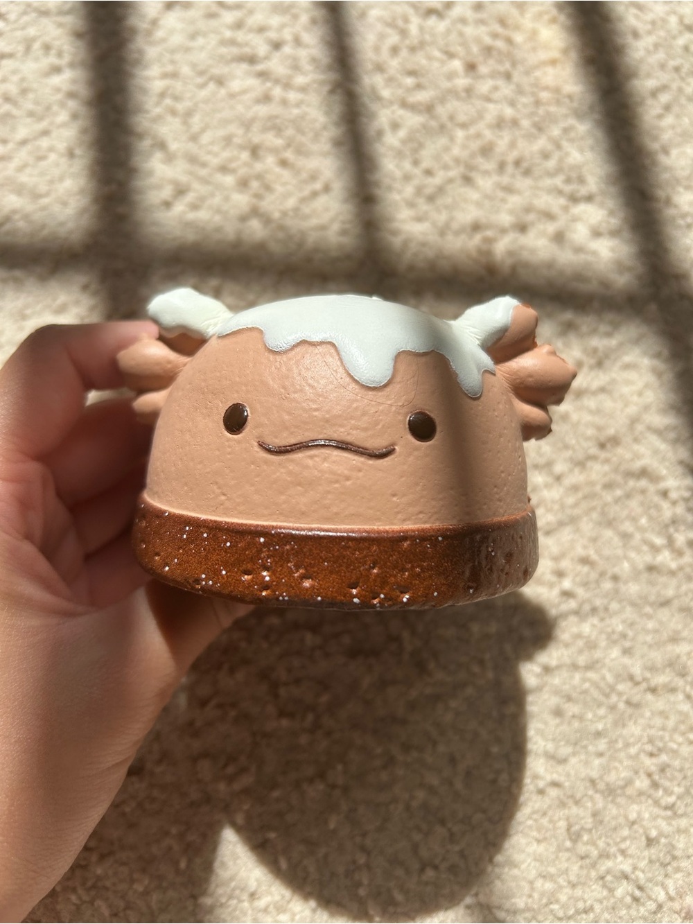 (FREE WITH PURCHASE) Brown Axolotl Bundt Cake Squishy